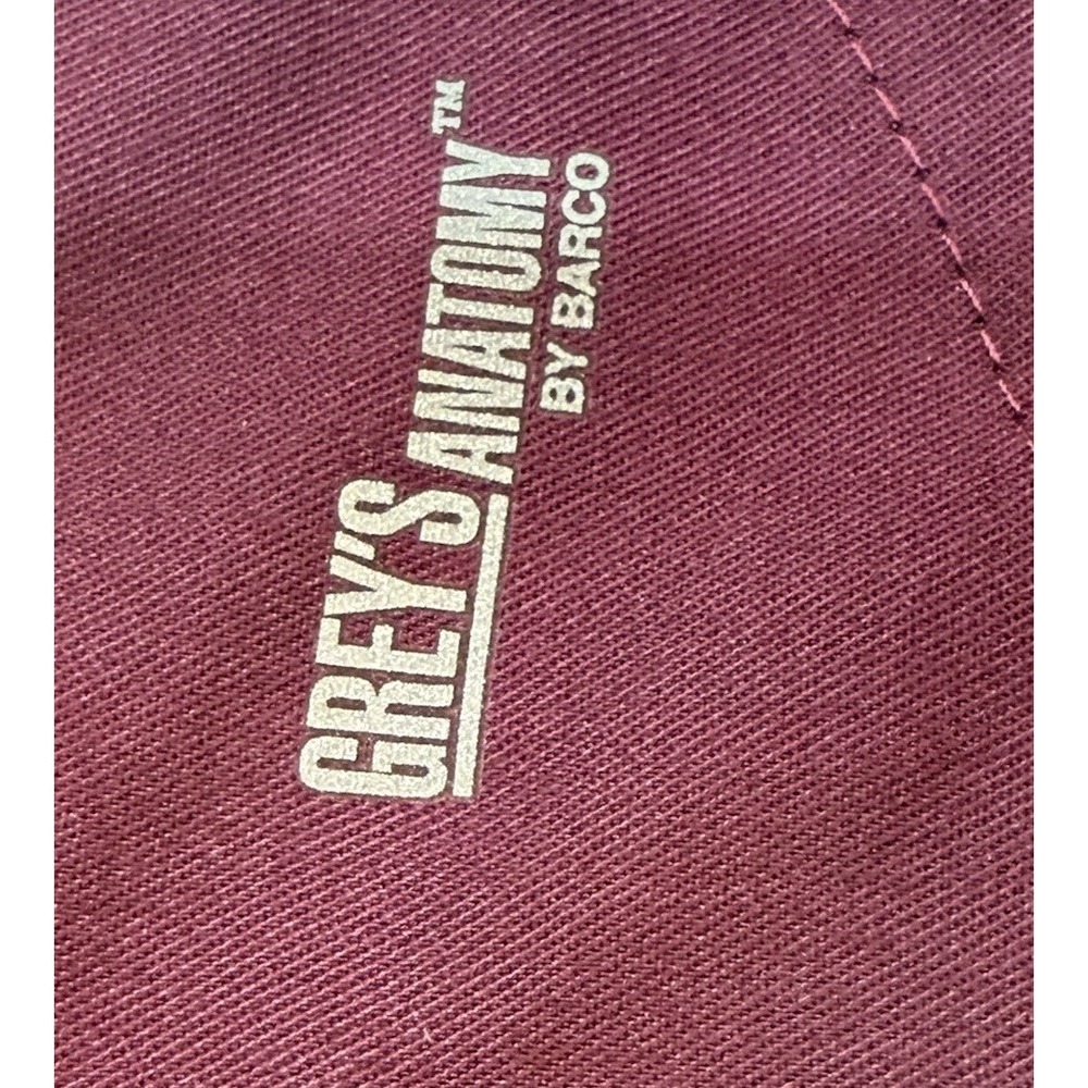 Grey's Anatomy Scrub Top Size XLarge Women Wine Preowned - Picture 4 of 6